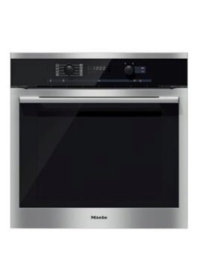 Miele H6160B Built-In Single Electric Oven - Steel